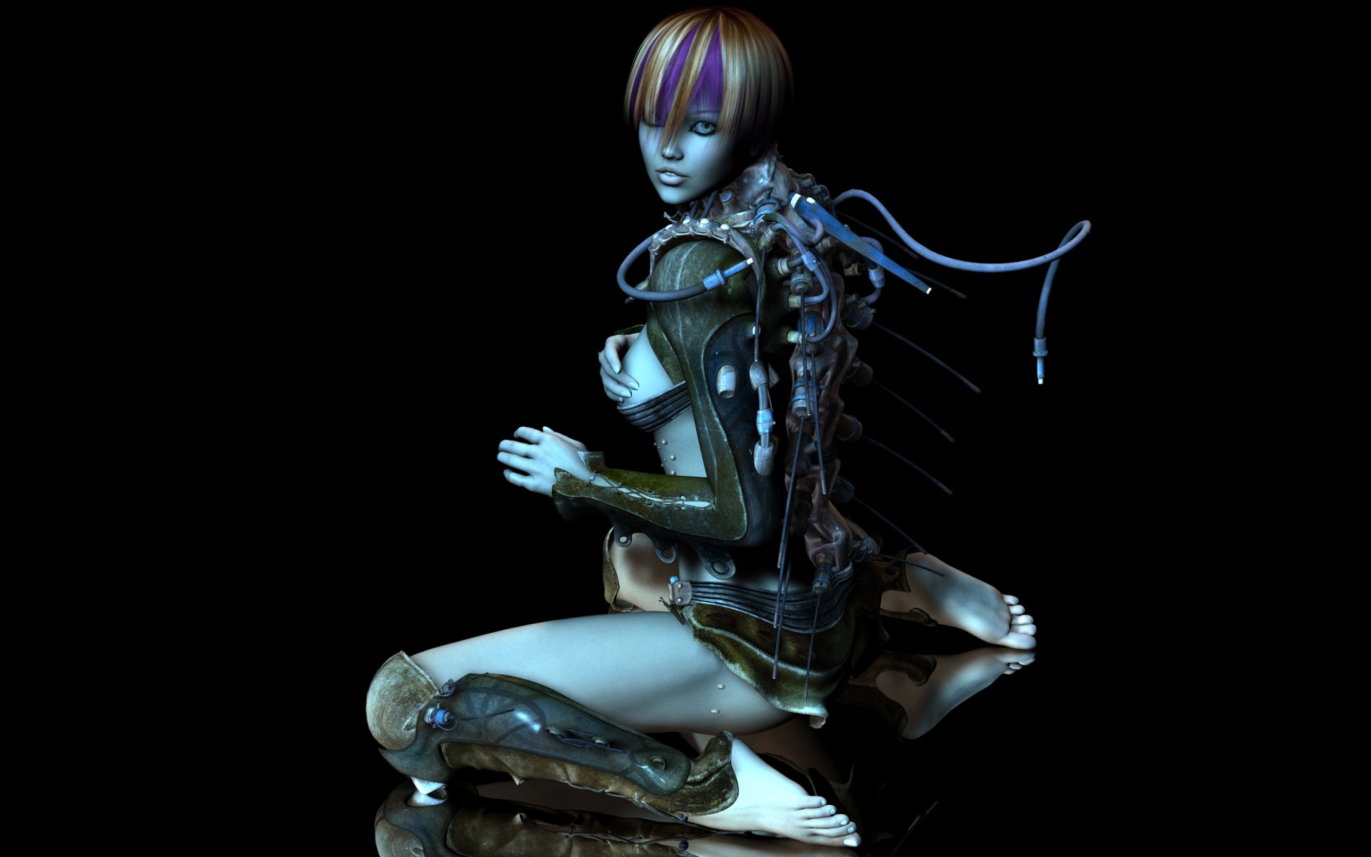 3d-art fille cyborg tube