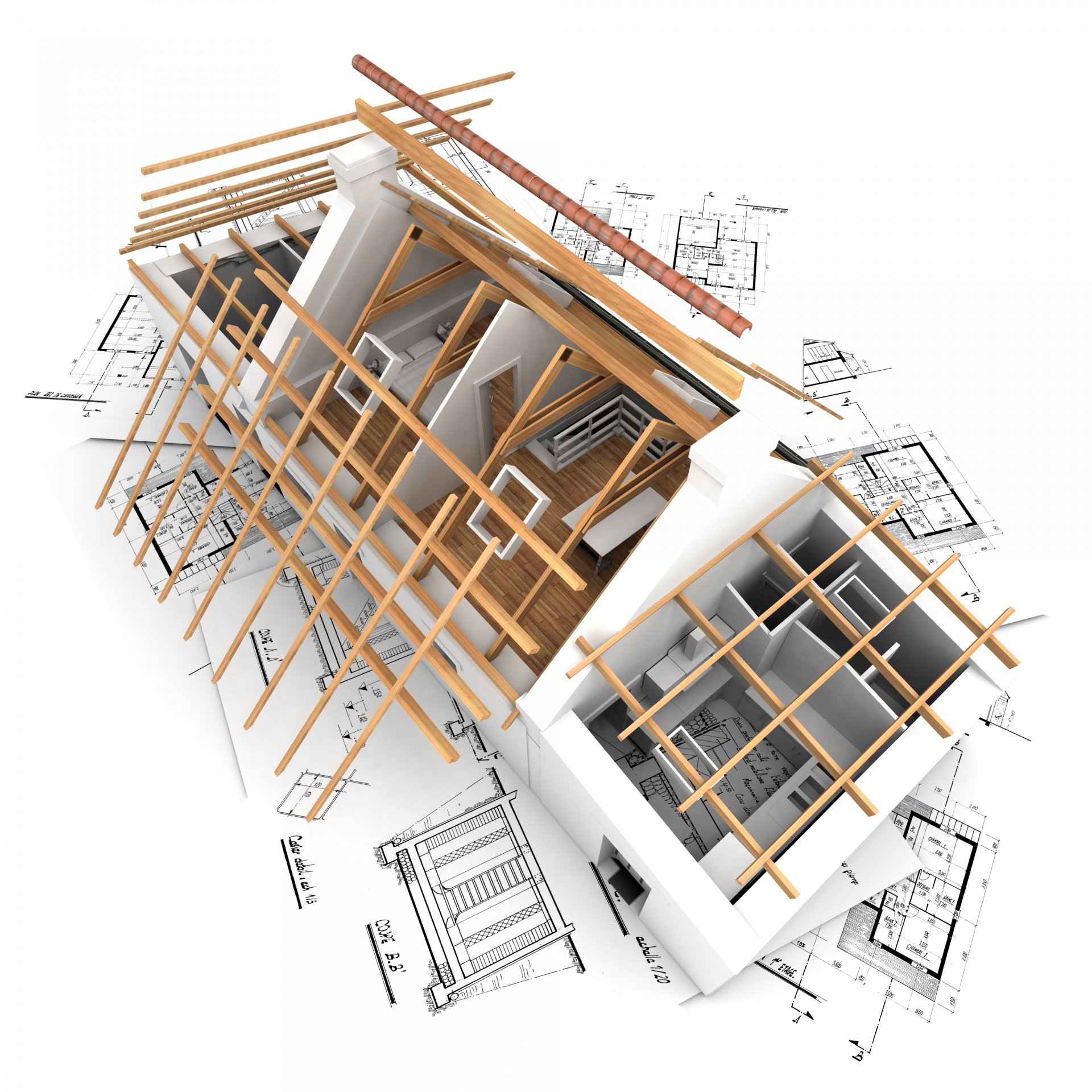 rendering tapety dom wnętrze pokoje układ plan budownictwo architektura