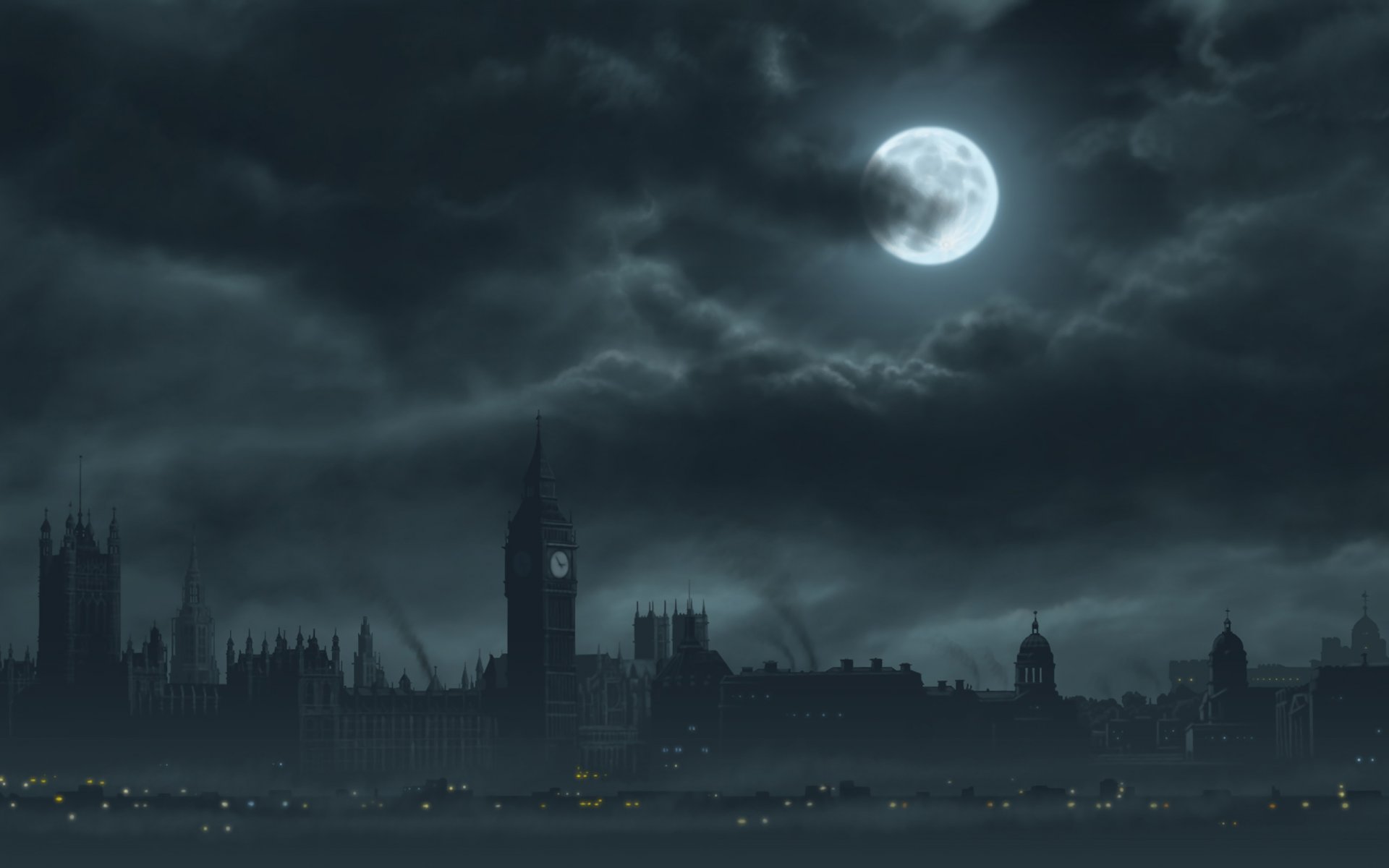 londres oscuro luna