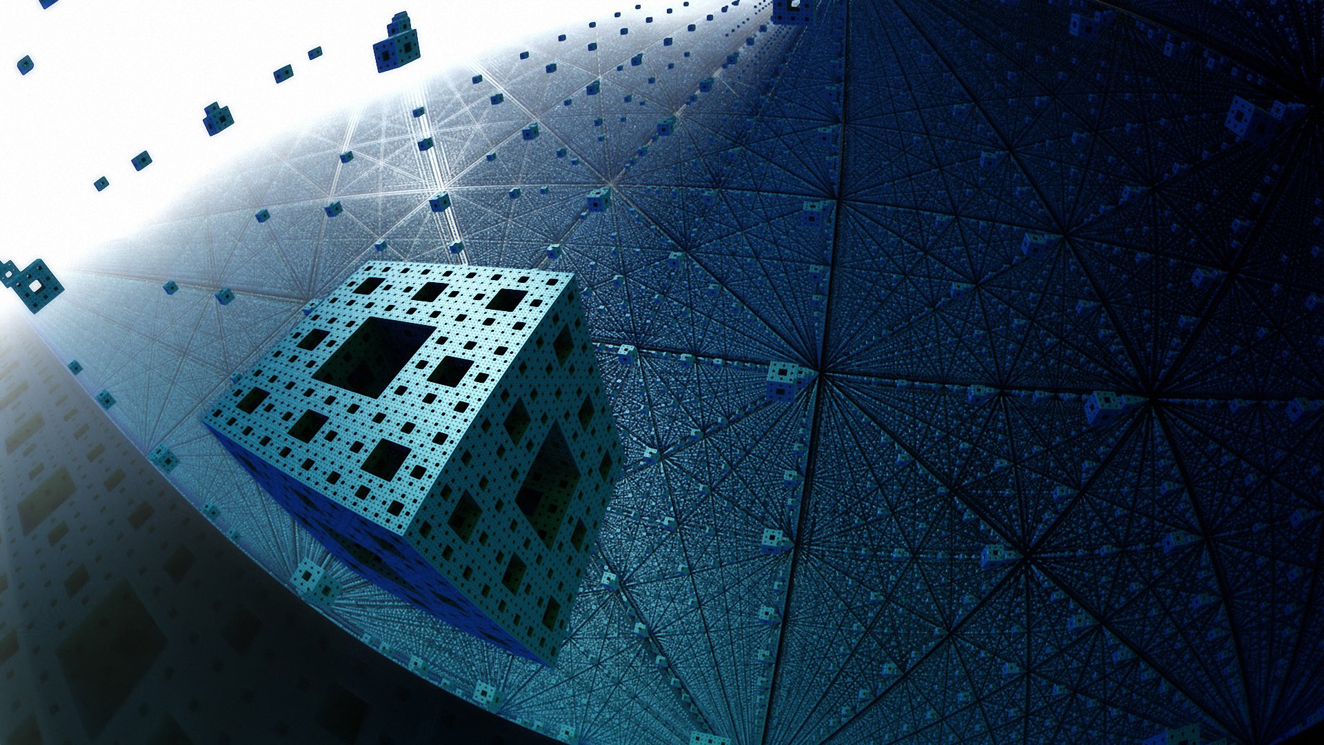 fractal menger sponge 3d