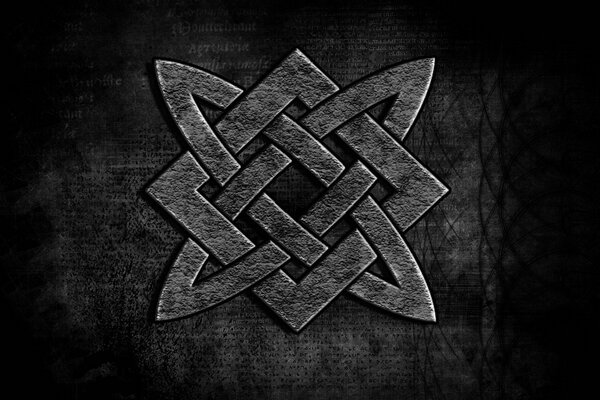 Сварга или древний символ славян на черном фоне