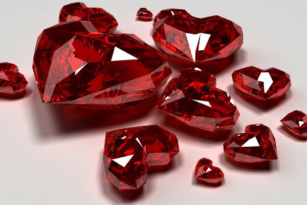 Red Diamond Hearts