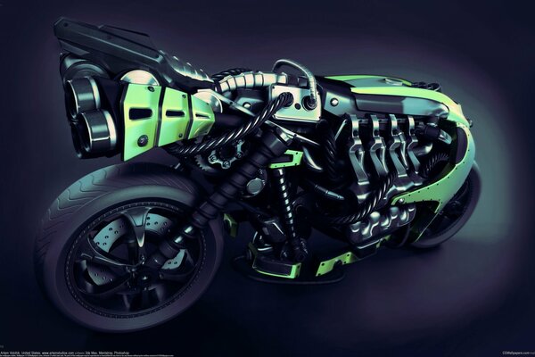 The front wheel of a motorcycle from Artem Volchik