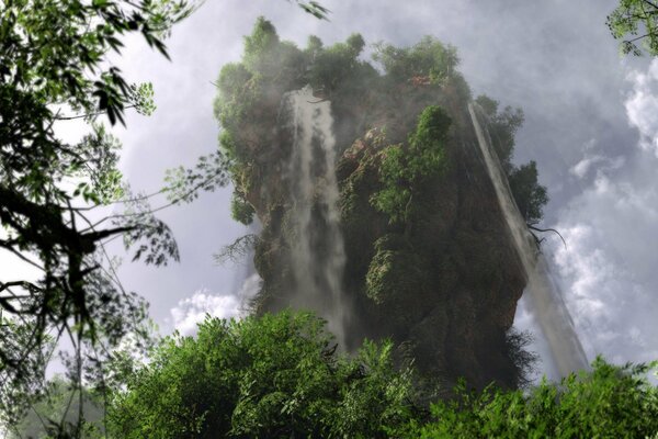 Imagen increíblemente hermosa de una cascada