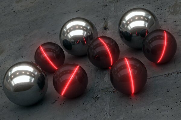 Metal balls and illuminated balls