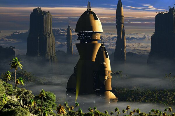 La science-fiction. La colonie dans la jungle