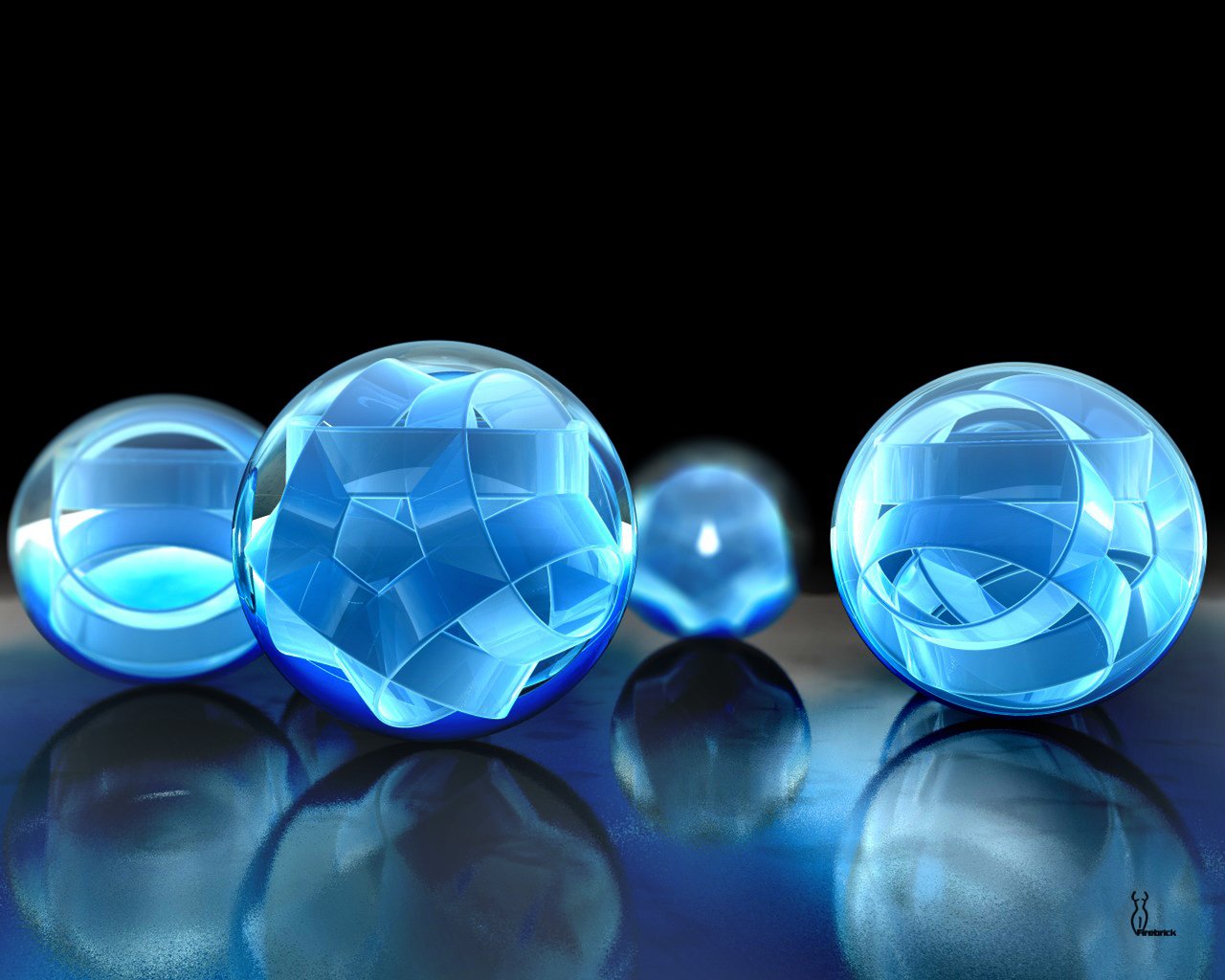 les boules le volume la bande la réflexion bleu 3d