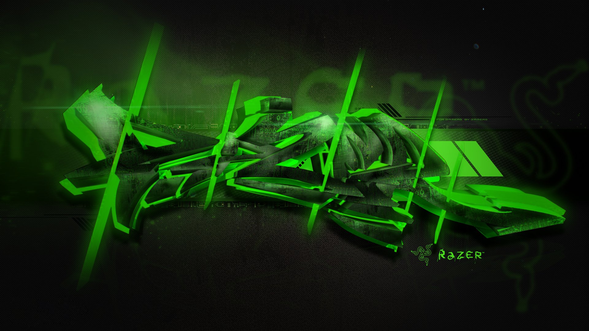 razer graffiti grün