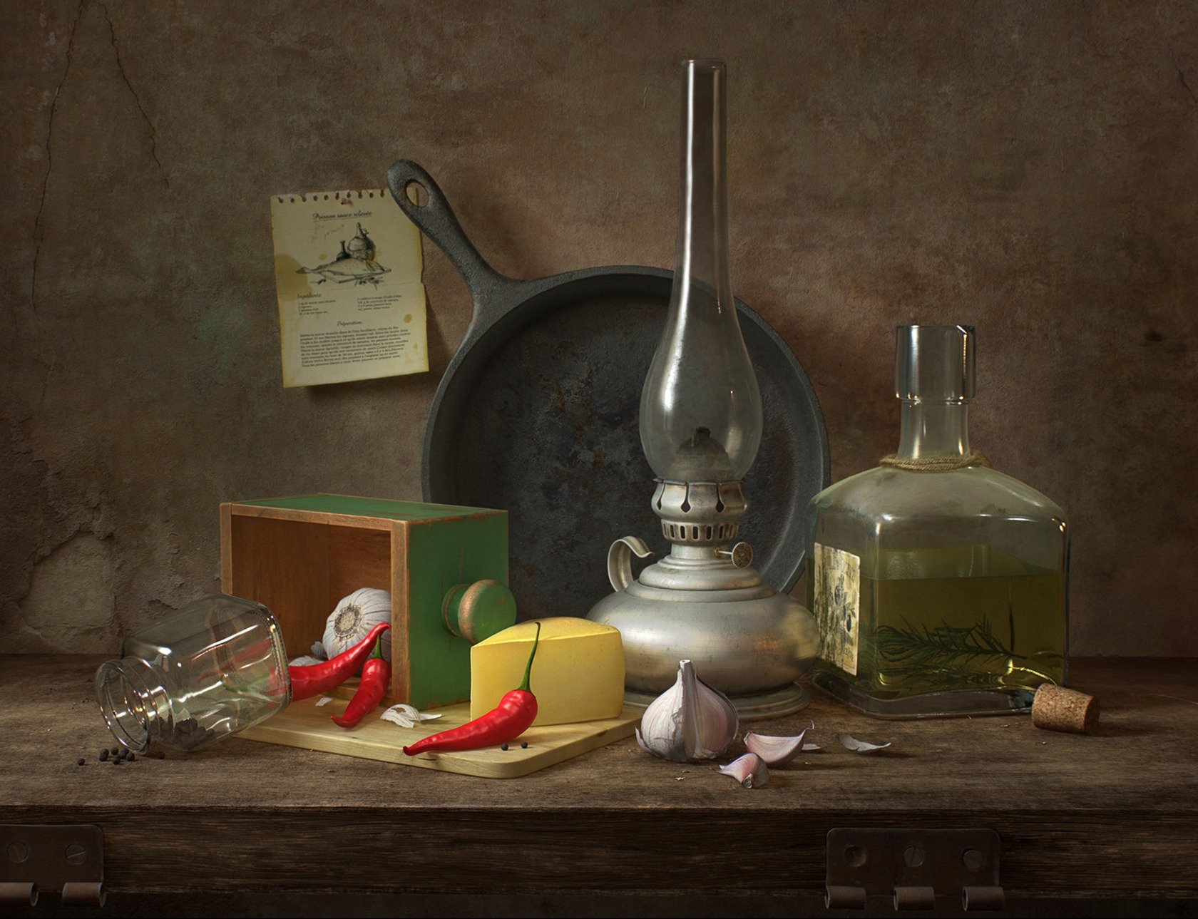 daniel s. аликов nature morte avec du poivre noir nature morte