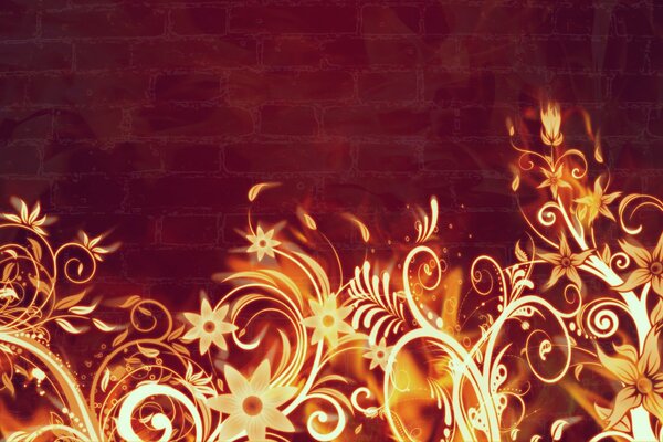 L abstraction de feu, de flamme et brûler les couleurs