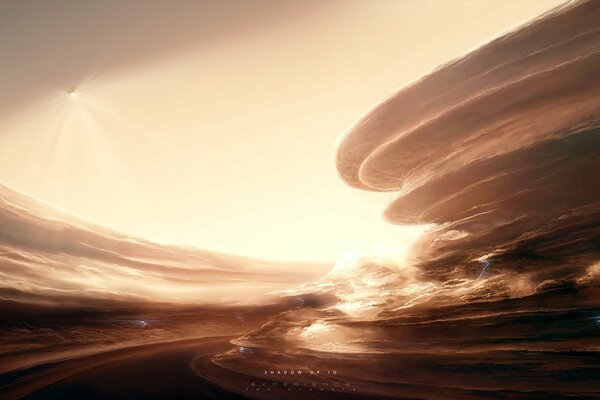 Tempête de sable dans l espace