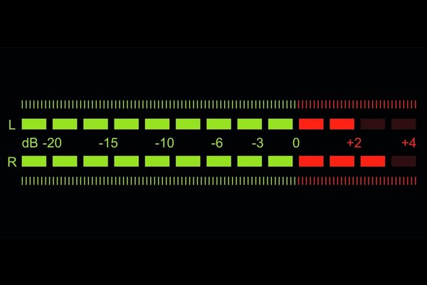 Rot-grüne Tonanzeige-Skala