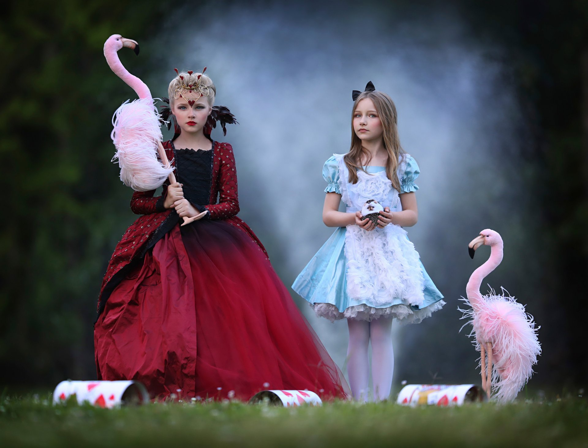 flamencos chicas pájaros