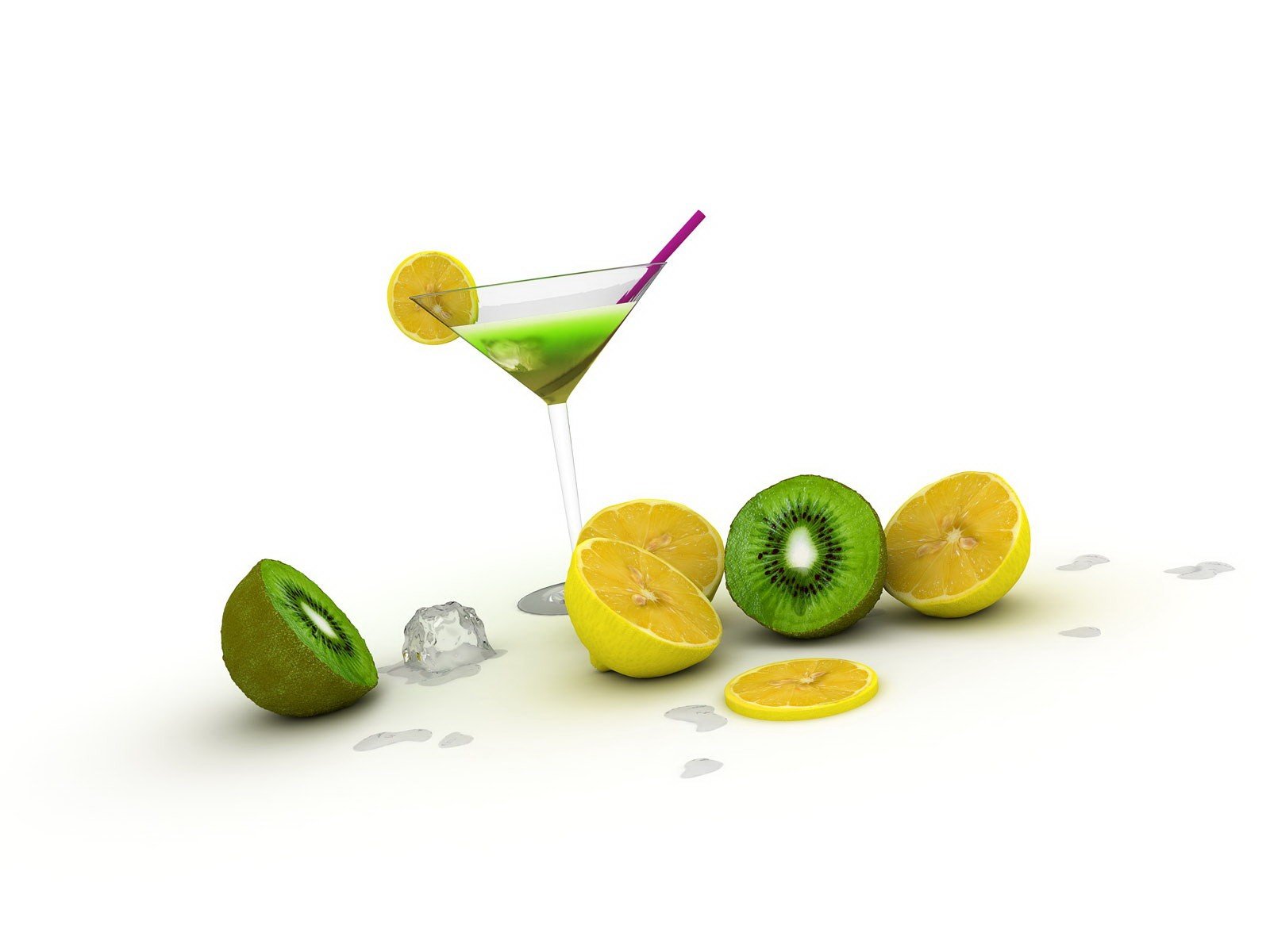 cocktail kiwi minimalism