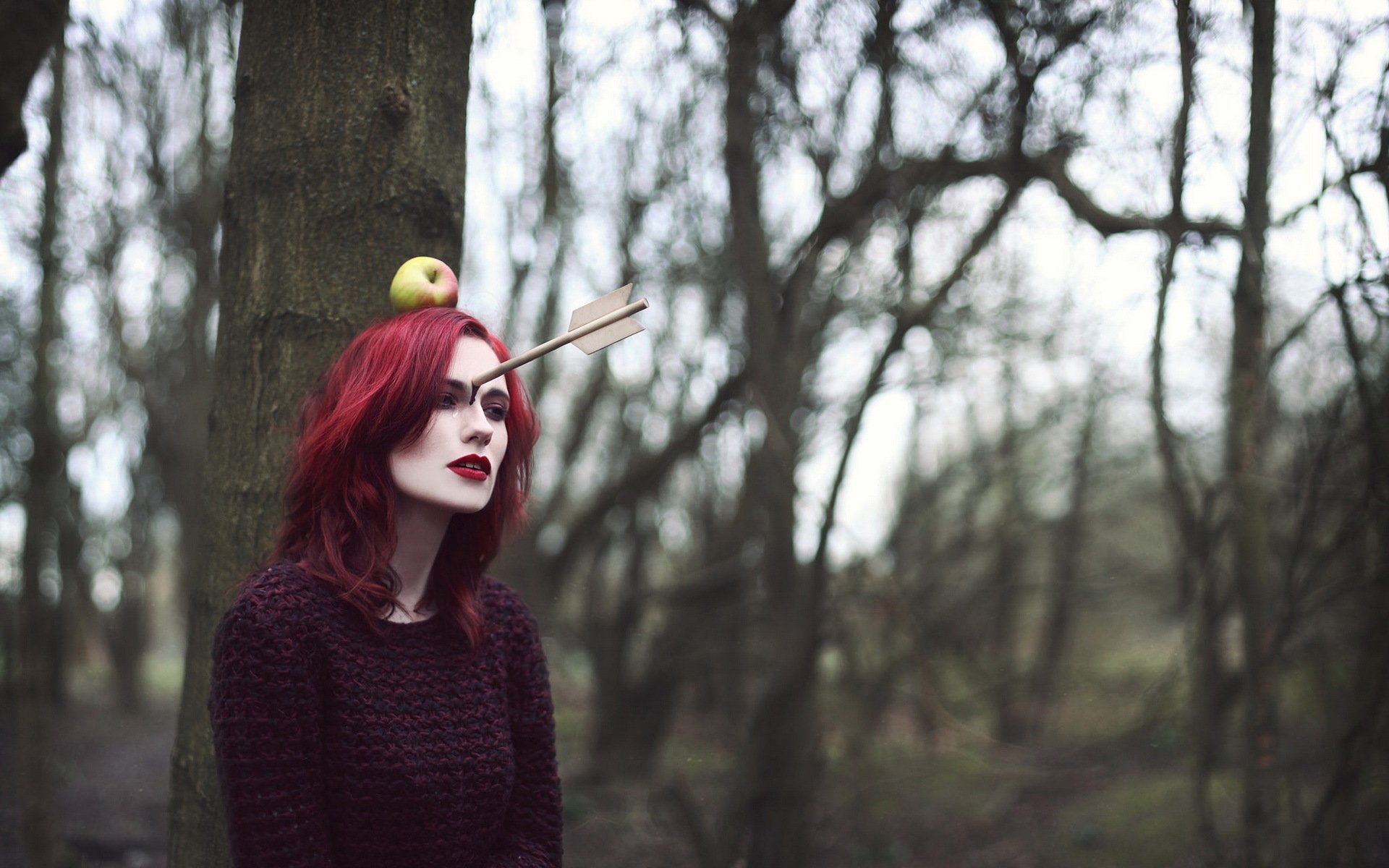 la jeune fille la pomme la flèche