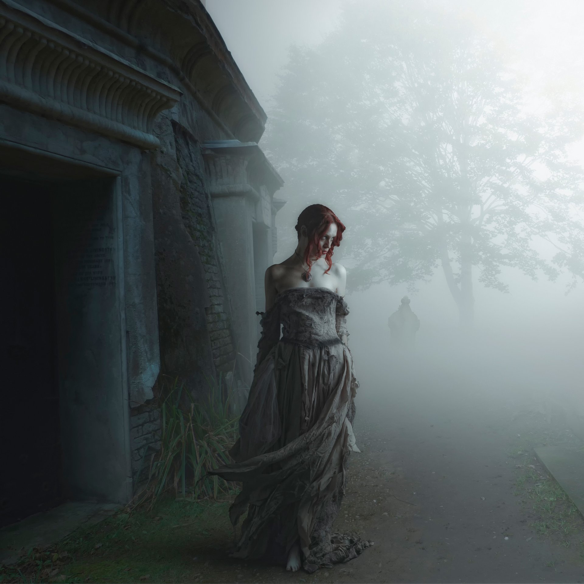 romanticism photomanipulation girl vampire art fantasy michał klimczak