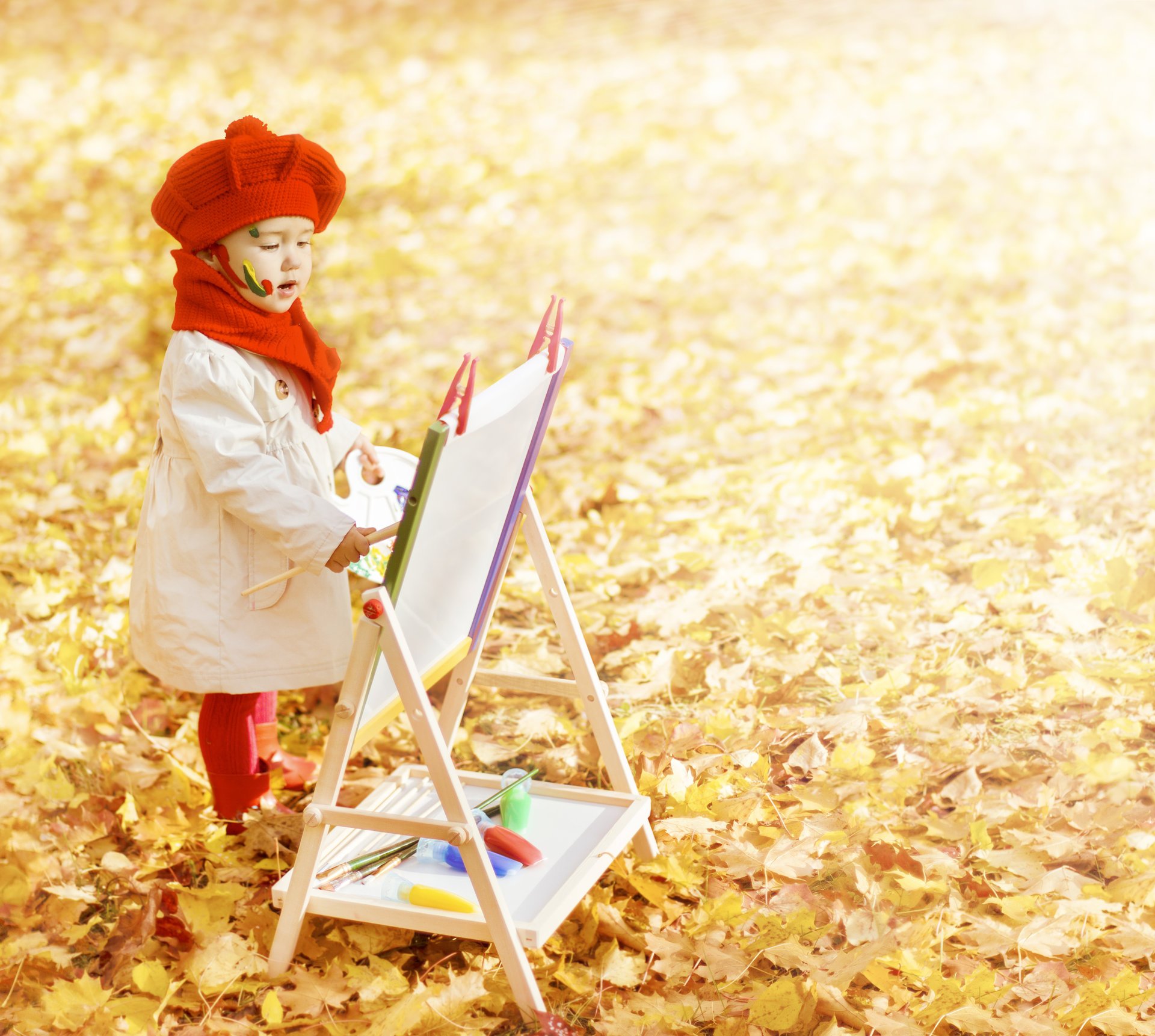 l automne les feuilles l enfant