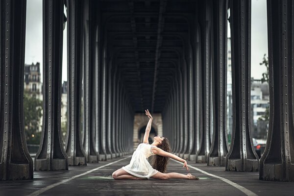 A girl in a dance. Beautiful girl