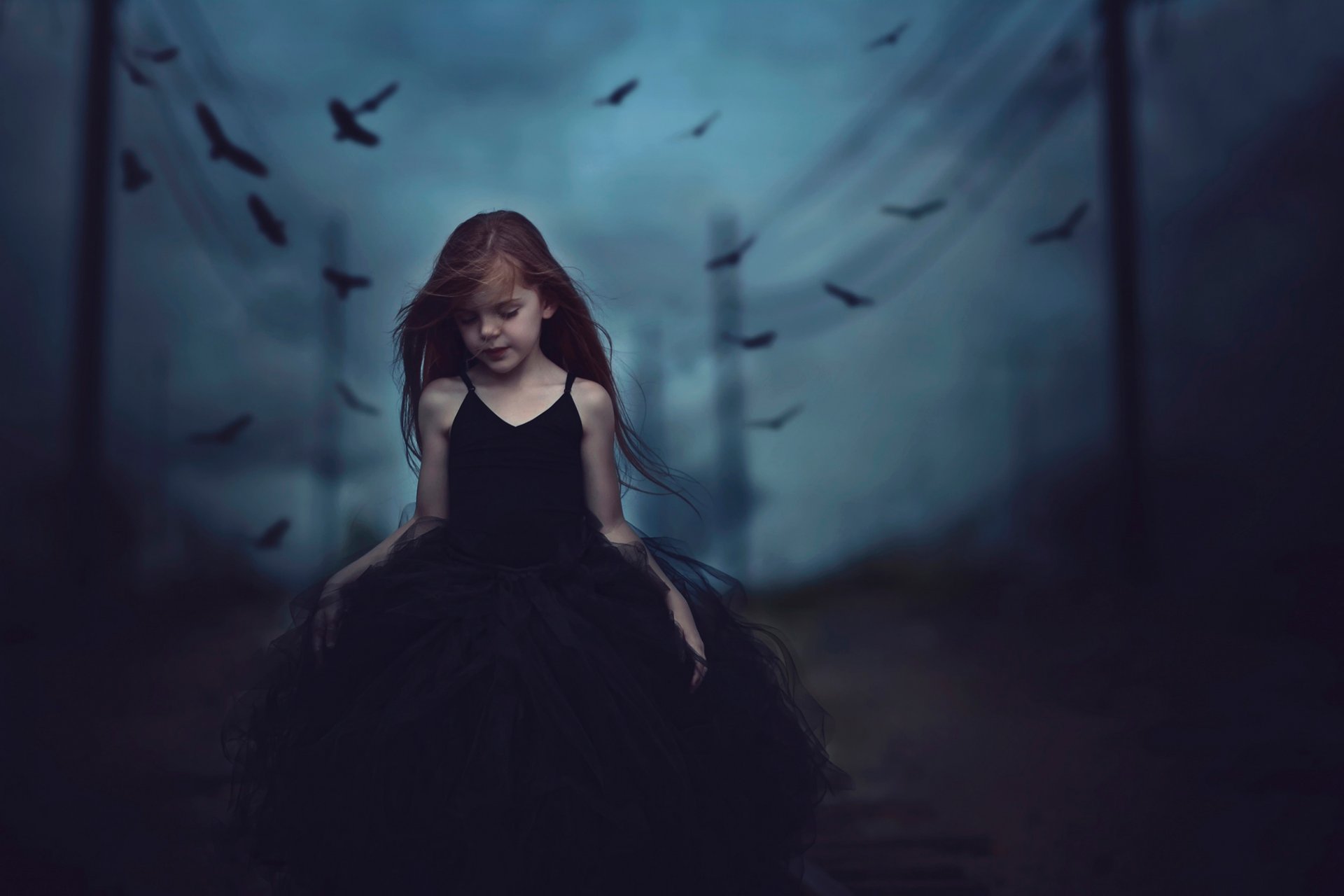 black girl dress twilight bird