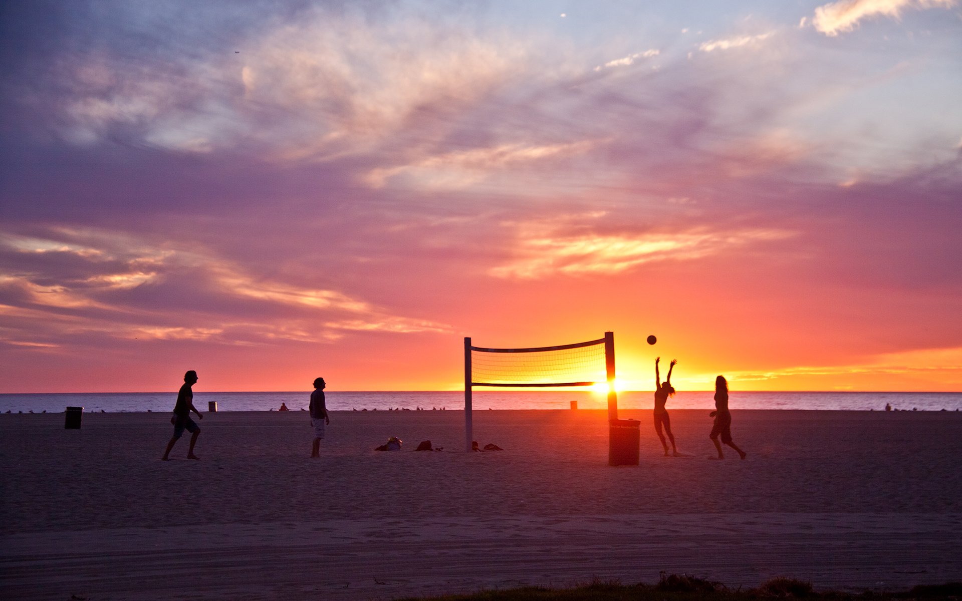 la plage l océan l été la plage de venise la los angeles californie états-unis le coucher de soleil