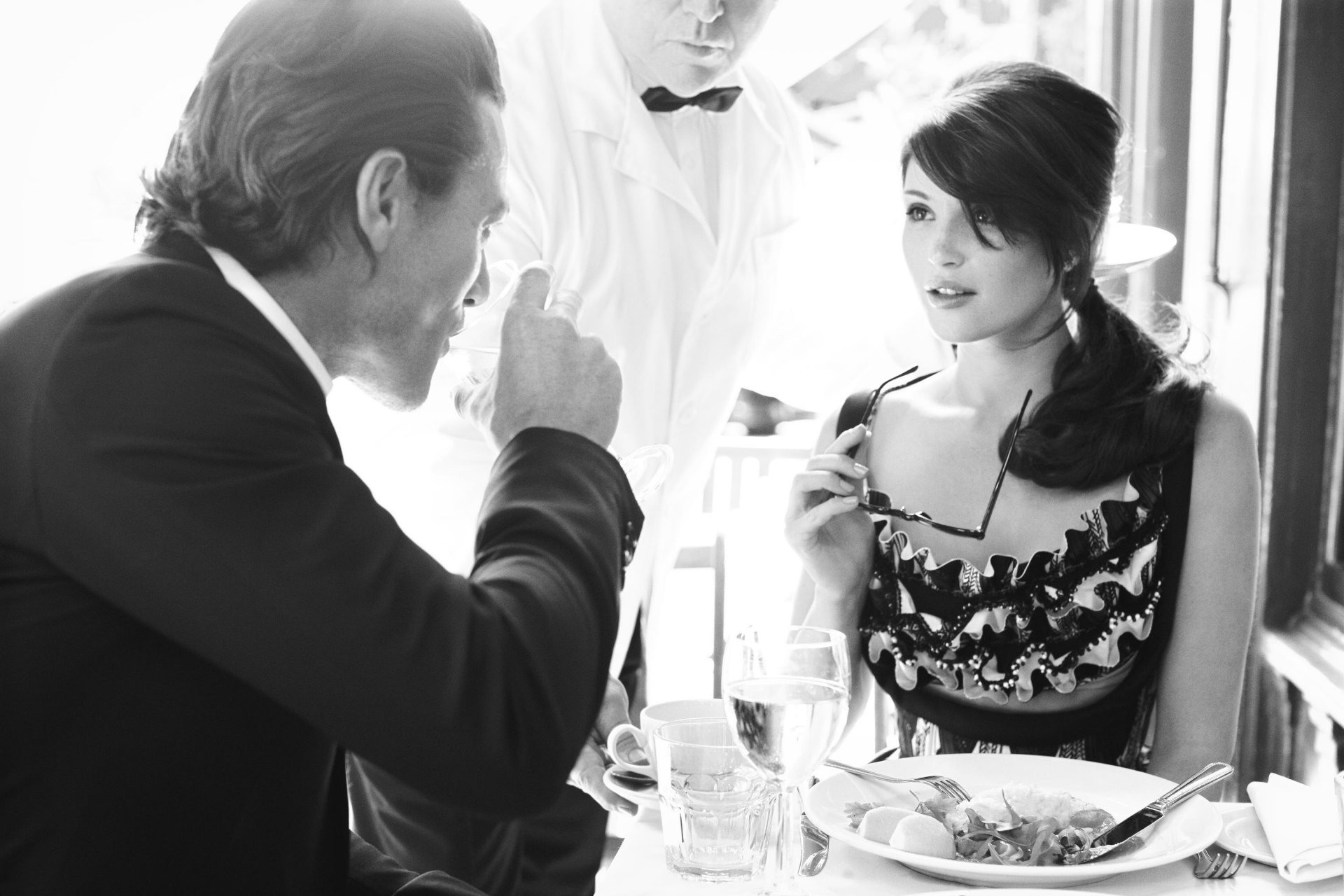 gemma arterton luke evans restaurant glamour