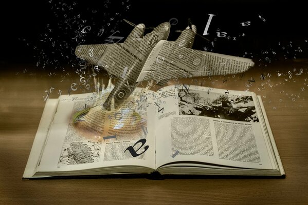 Полет фантазии: взрыв самолёта над книгой