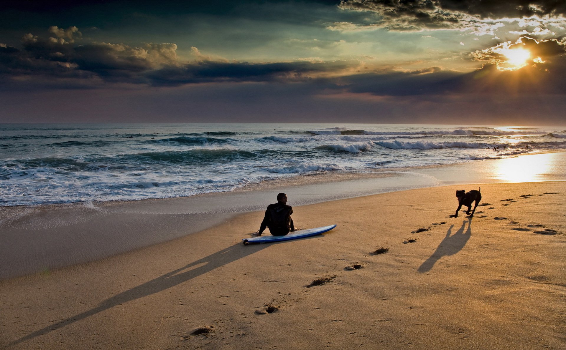 strand meer himmel sonnenuntergang