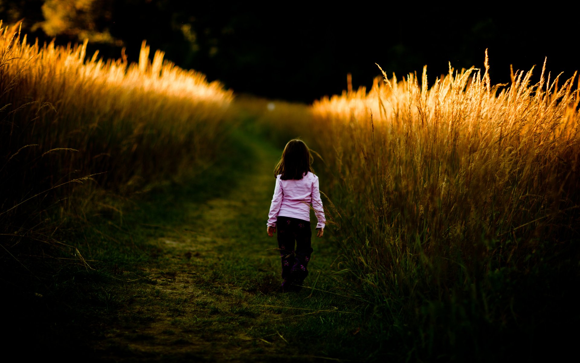 mood moods children kids kids girl girls field road path walk grass thickets baby babie