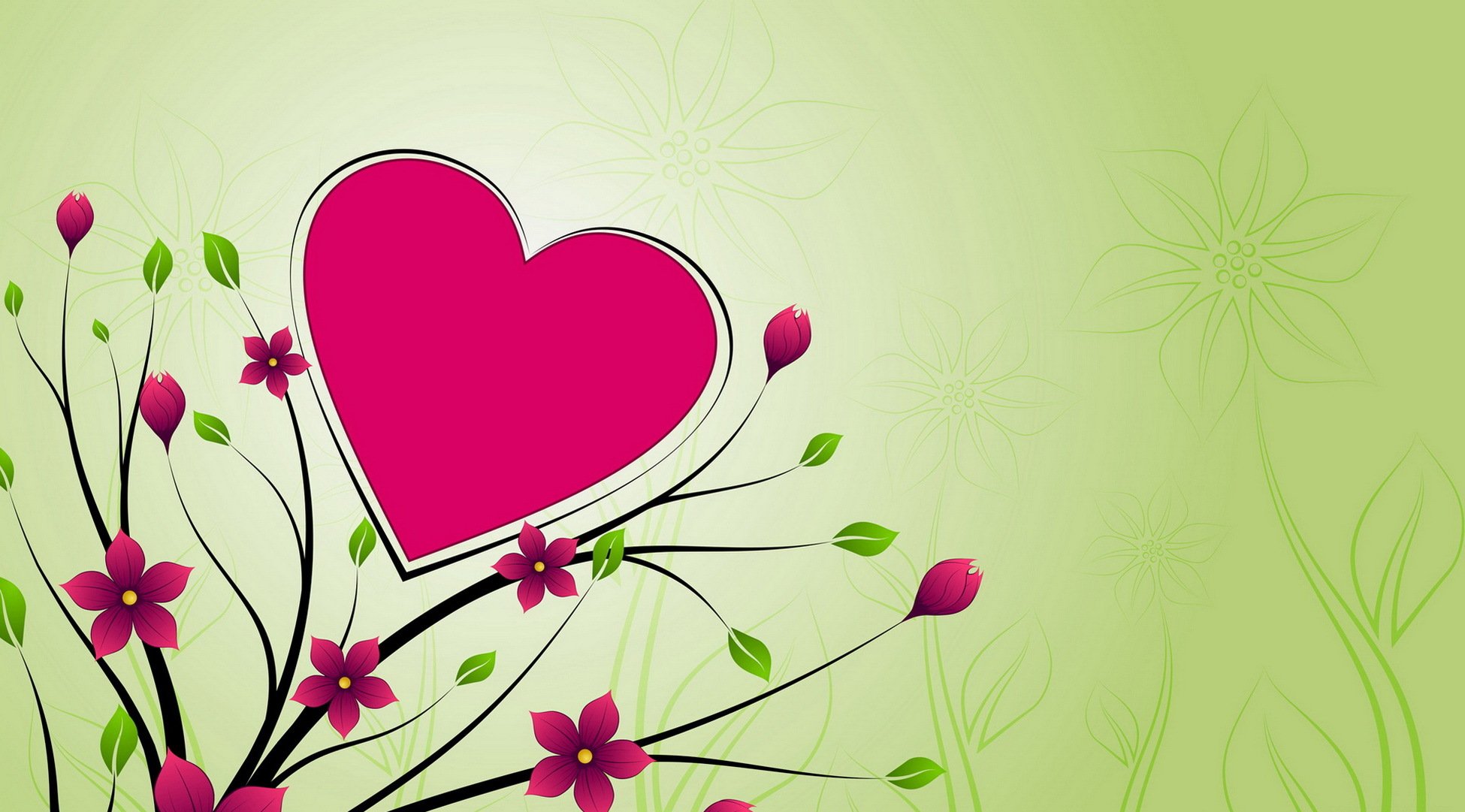 wallpaper background heart flower