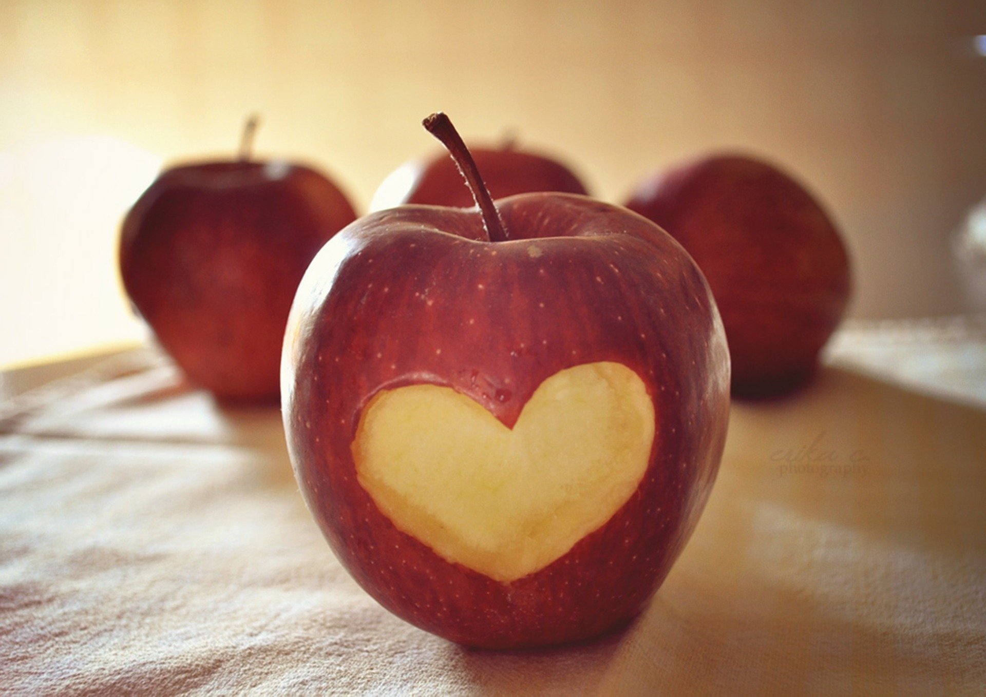 februar liebe gefühl kreativ apfel frucht herz herz