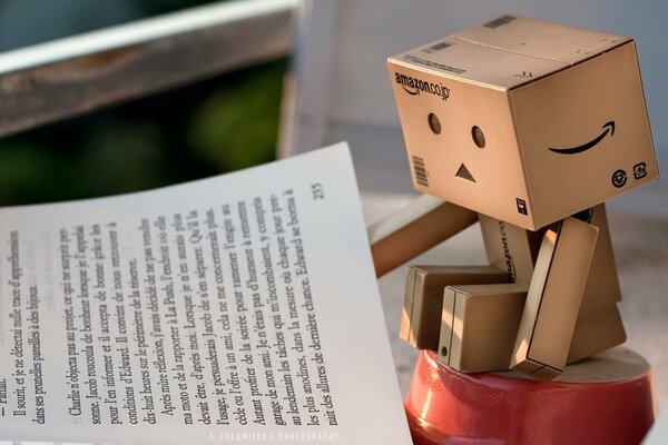 Ein Mann aus Danbo-Boxen