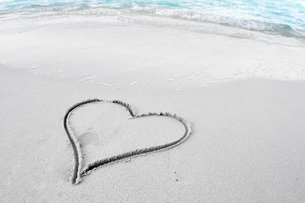 Sea, sun, love and white sand