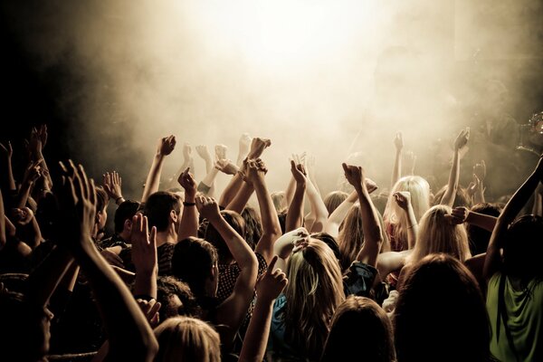 Rock concert in a nightclub