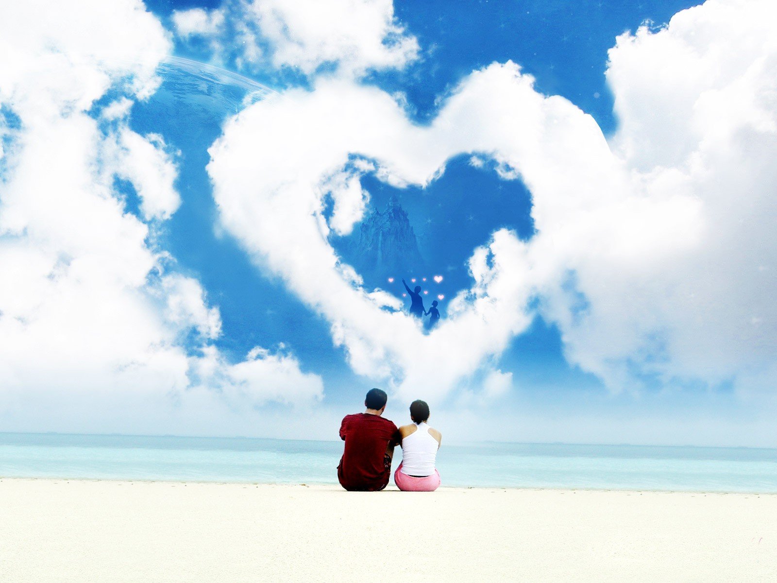 clouds heart love the pair