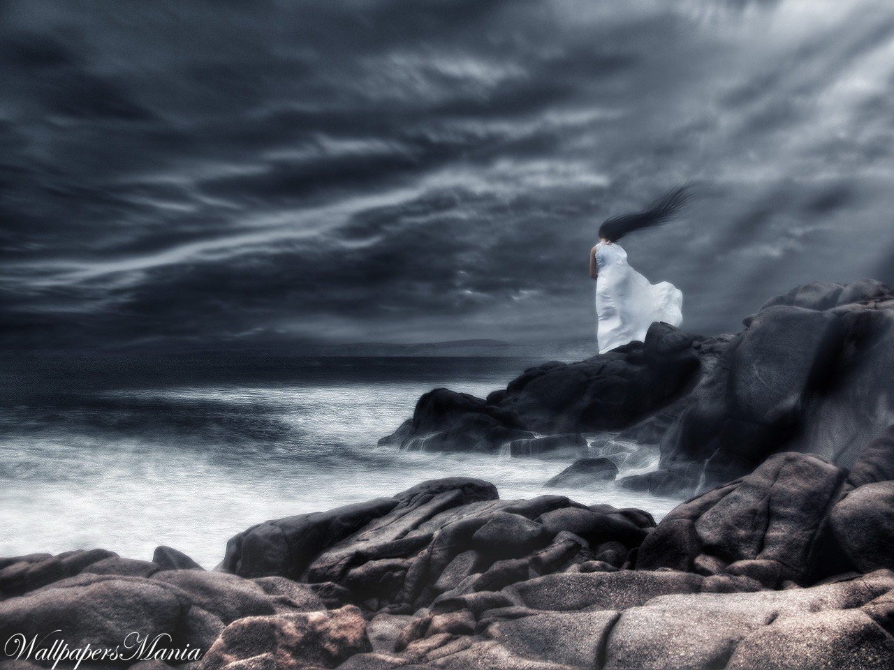 tempête fille tristesse