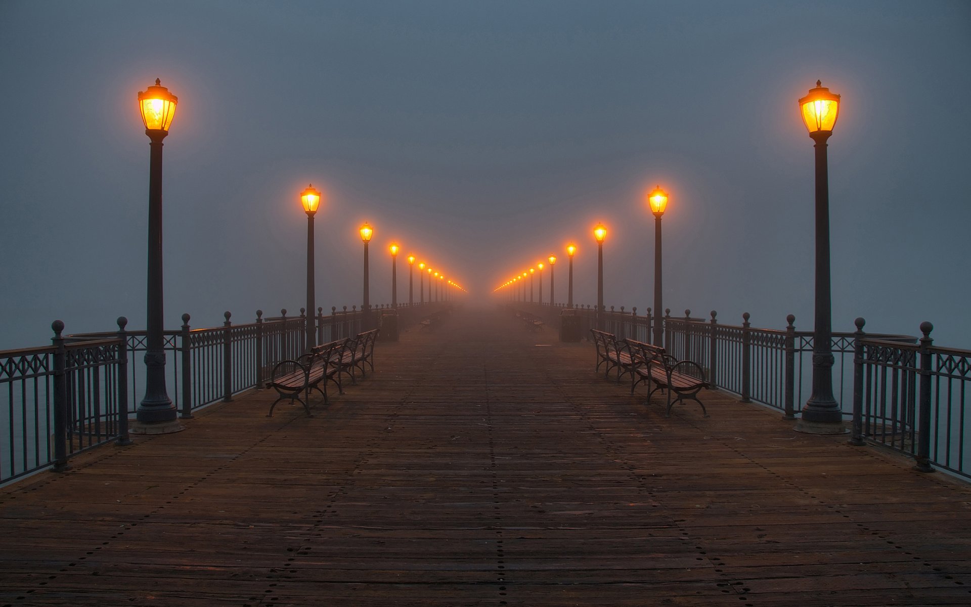 pier lamps fog