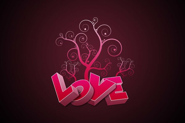Minimalistyczny graficzny napis o miłości