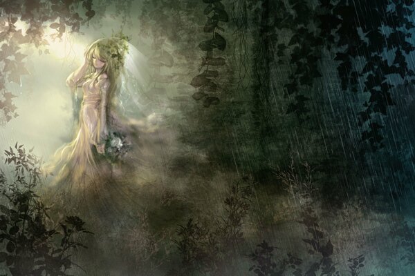 Forest fairy in the big forest