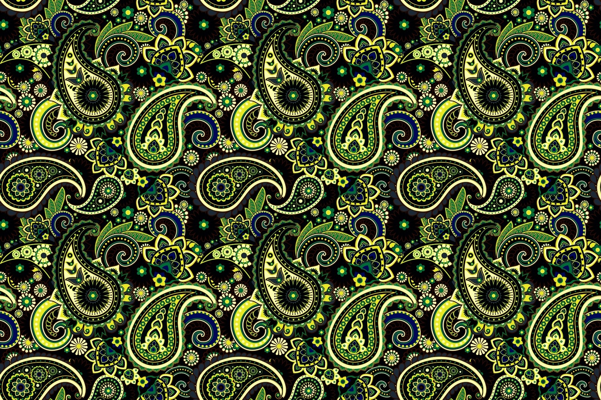 pattern ornament indian cucumbers green paisley