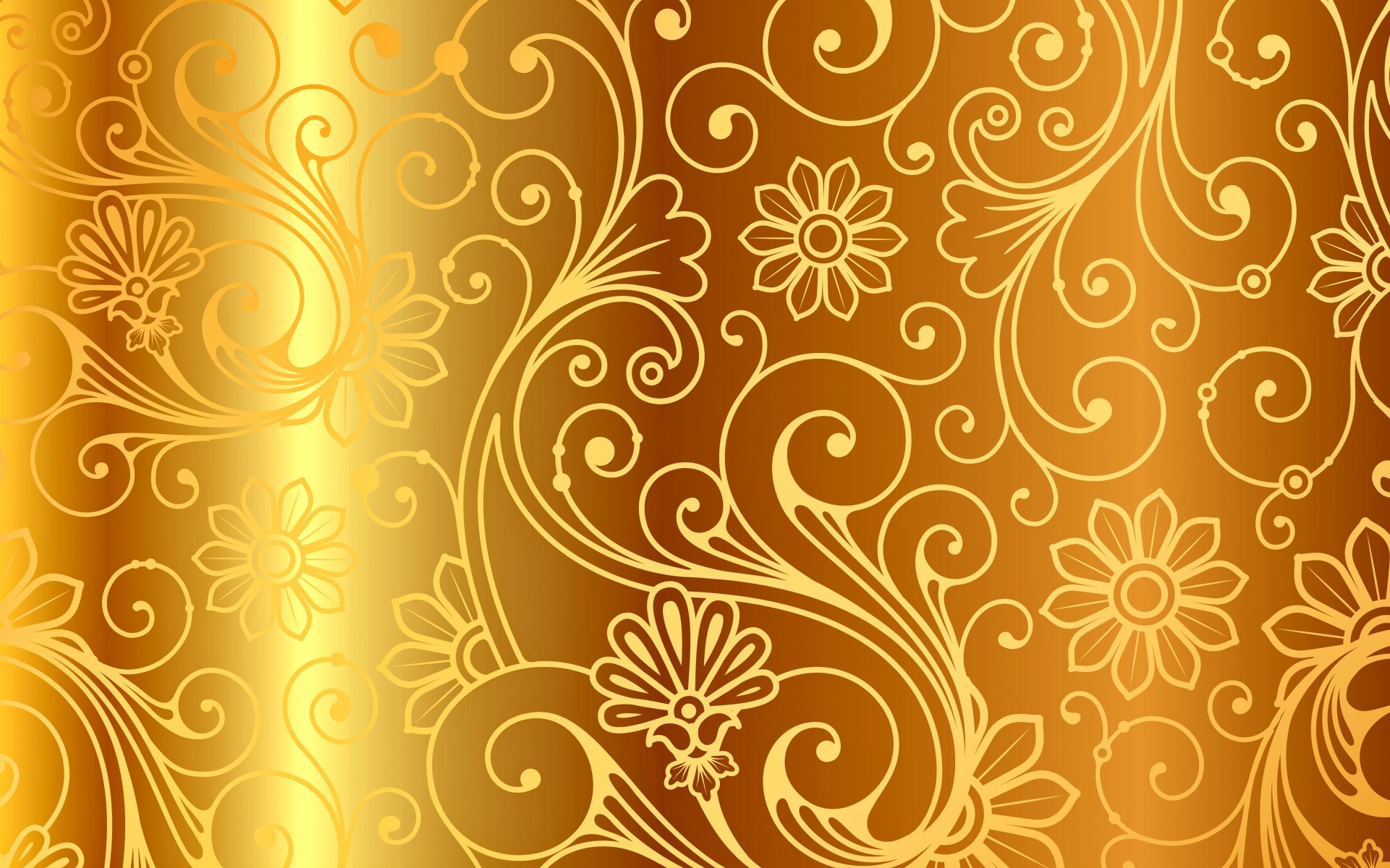 oro modelo vintage gradiente vector fondo oro patrón ornamento