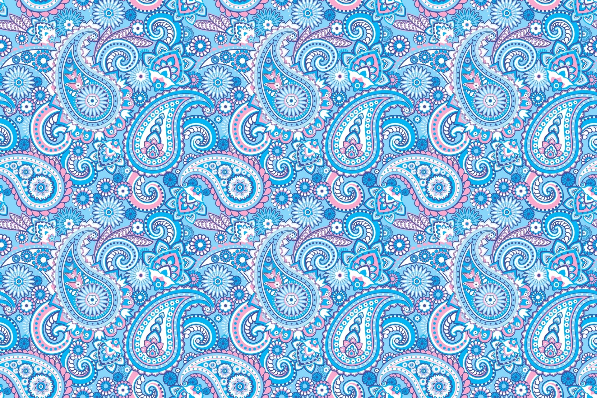 muster ornament indische gurken paisley blau