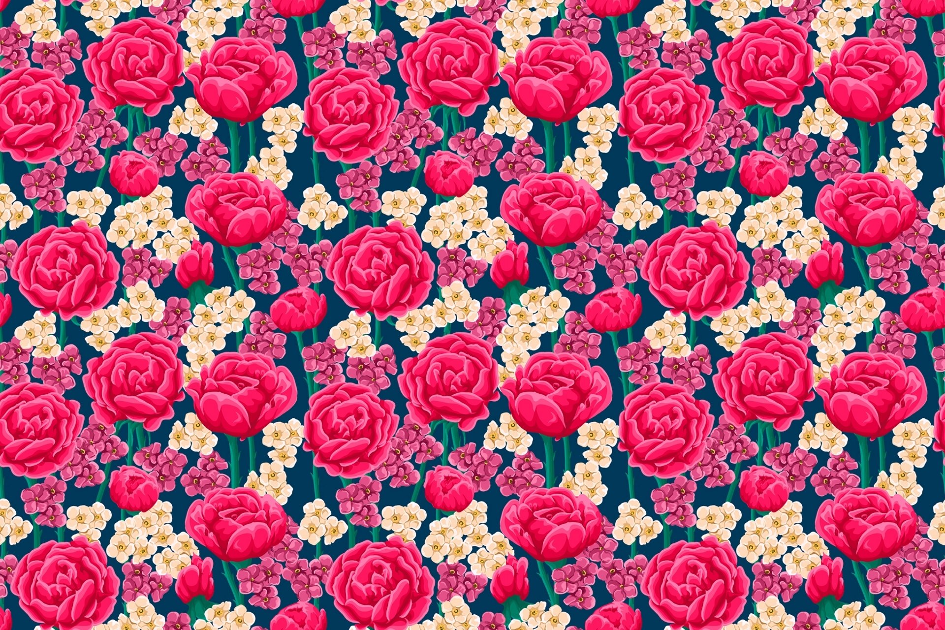 roses pattern flower