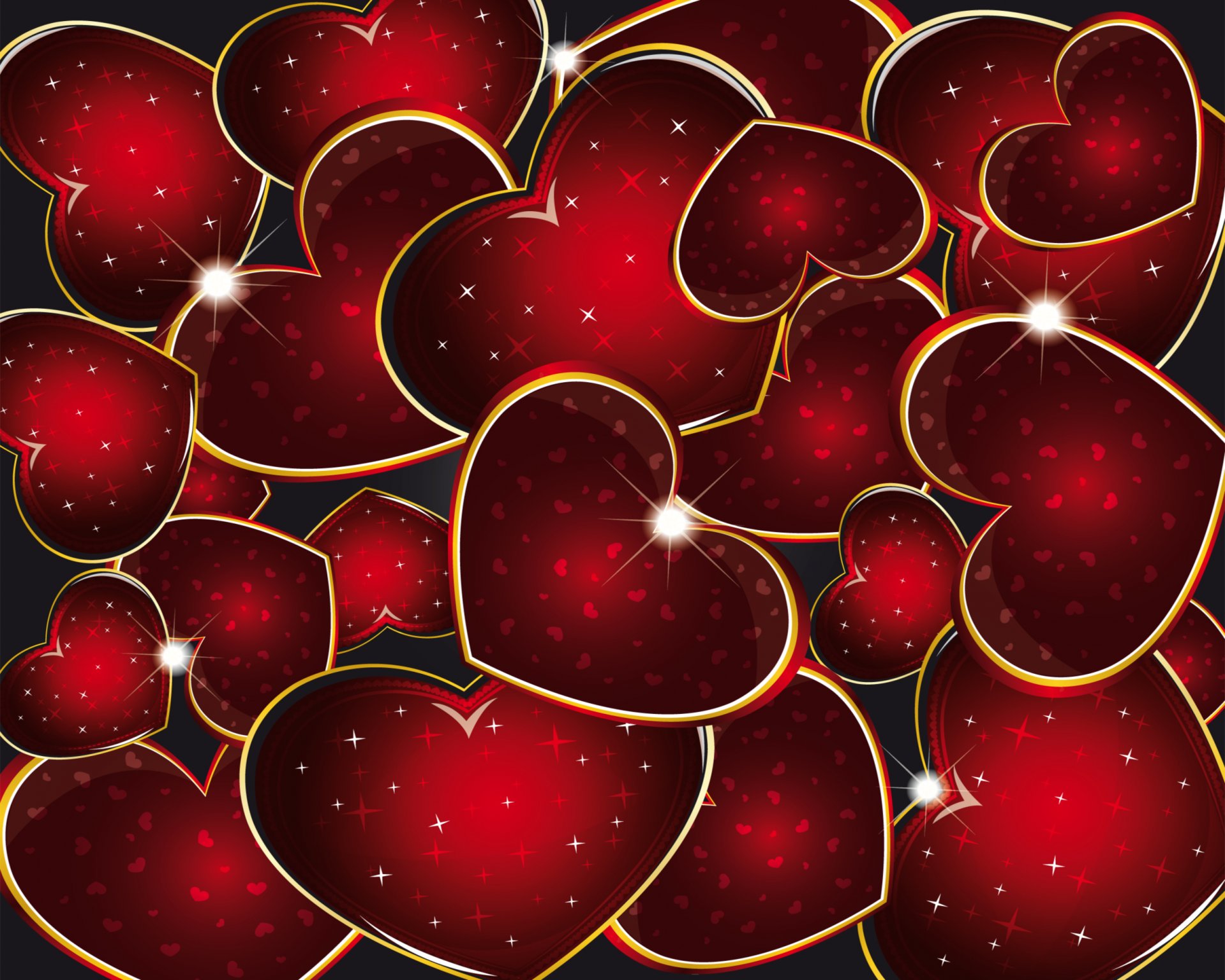 red hearts romantic love valentine background heart