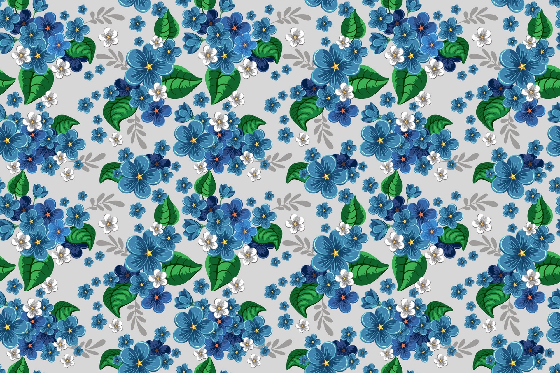 flower blue pattern