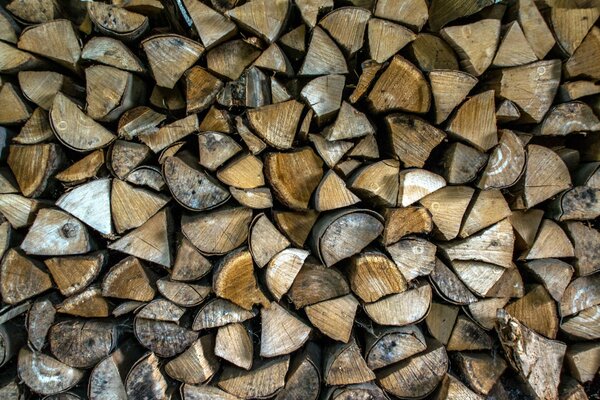 Gray-brown texture, excellent background of firewood