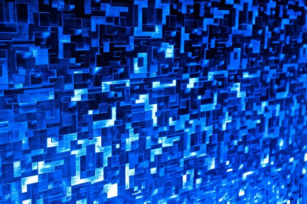 Intel en relief puce bleu lumière