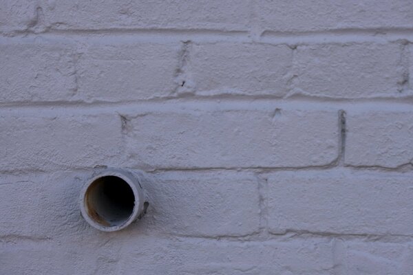 Wall pipe in wall background