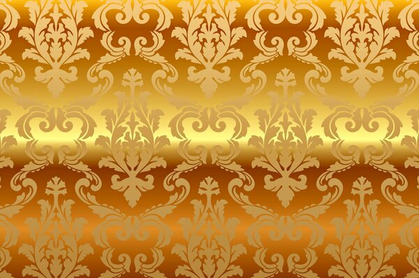 Goldenes Muster auf Stoff