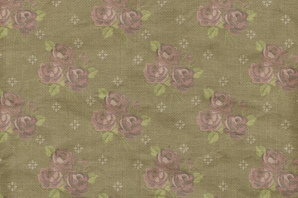 Floral vintage wallpaper with ornament