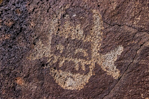 In der Antike wurden Petroglyphen und New Mexico auf die Steine gemalt